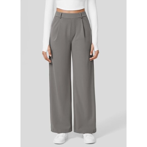 Halara NWT High Waisted Plicated Side Pocket Straight Leg Work Pants Sz XL Tall - Picture 1 of 10